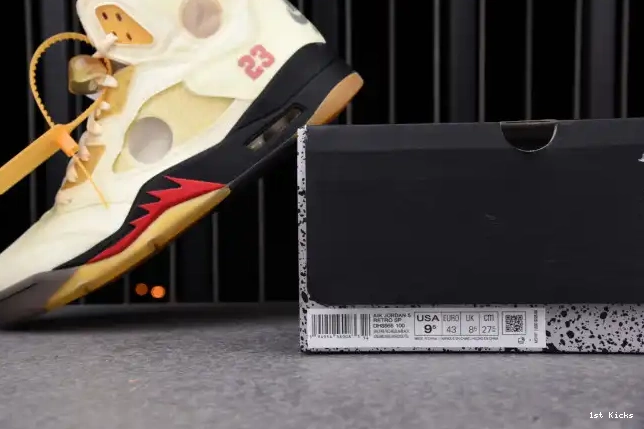 1st Kicks Jordan 5 DH8565-100 OFF-WHITE Retro Sail 0606
